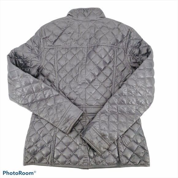 J. CREW Quilted Down Filled Gray Puffer Jacket Size S - Picture 3 of 10
